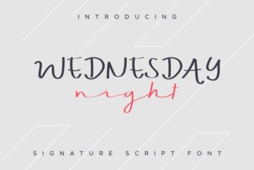 Wednesday Night Font