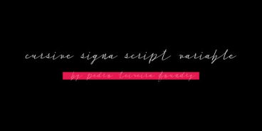 Cursive Signa Script Variable Font