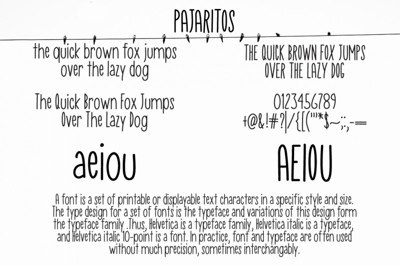 Pajaritos Font