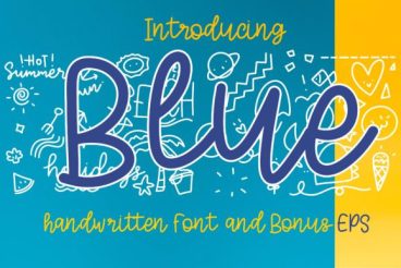 Blue  Font