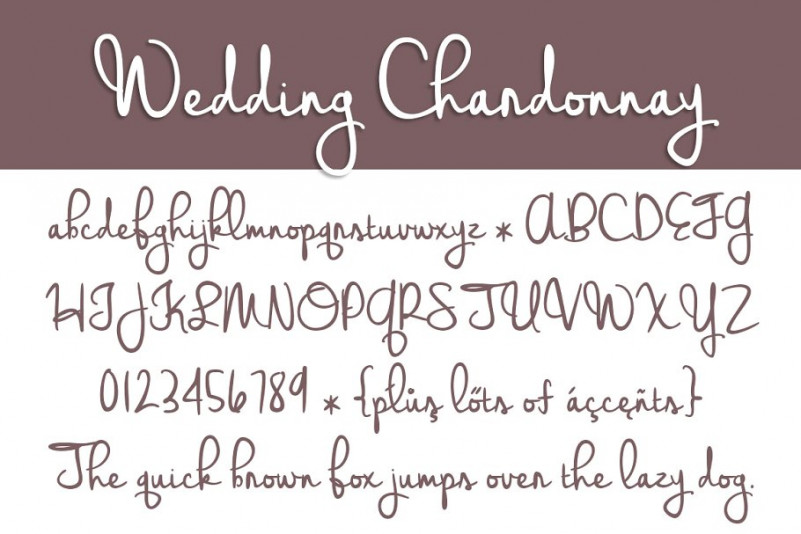 Wedding Chardonnay Font