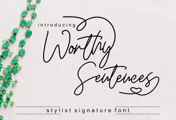 Worthy Sentences Font - Free Font