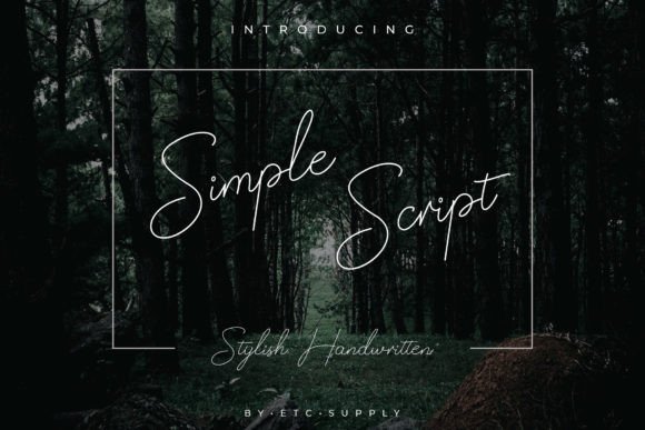 Simple Script Font Simple Script Font