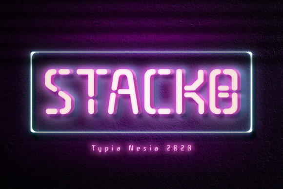 Stacker Font Stacko Neon Font - Free Font