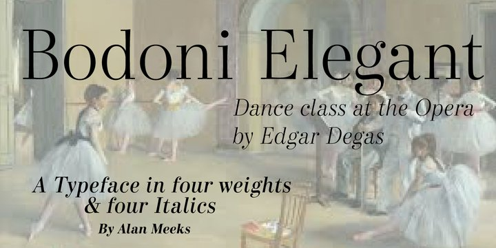 Bodoni Elegant Font Bodoni Elegant Font