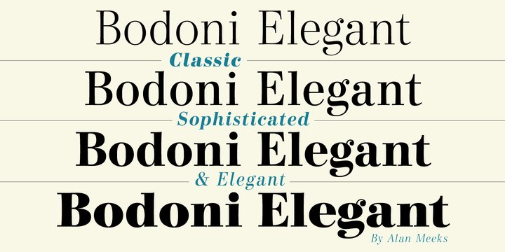 Bodoni Elegant Font Bodoni Elegant Font