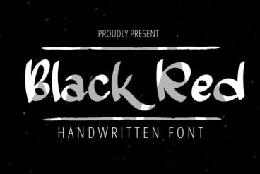 Black Red Font