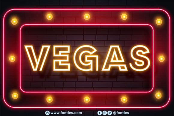 Neon Led Light Font