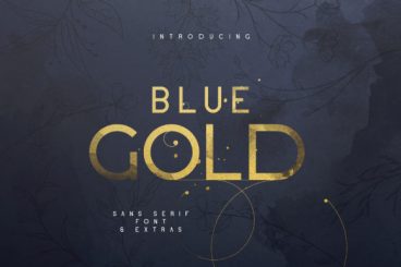 Blue Gold Font
