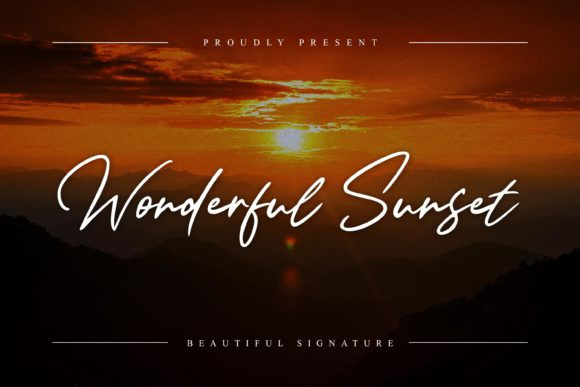 Wonderful Sunset Font Wonderful Sunset Font