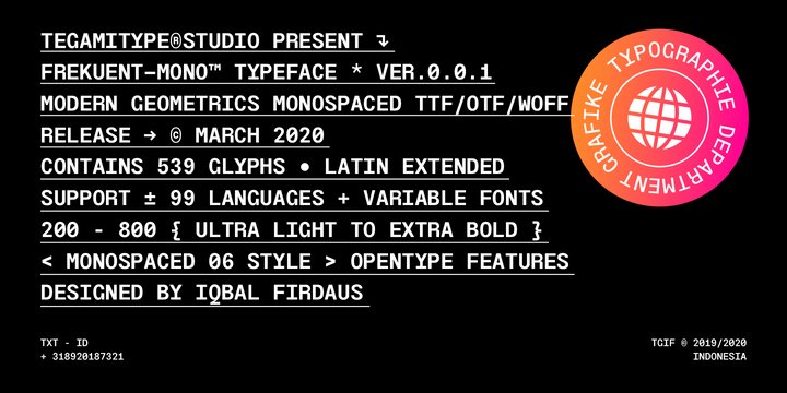TG Frekuent Mono Font