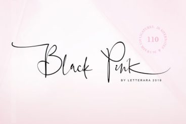 Black Pink Font