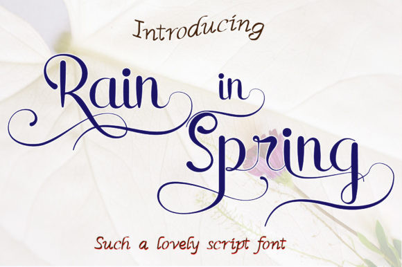 Rain in Spring Font Rain in Spring Font
