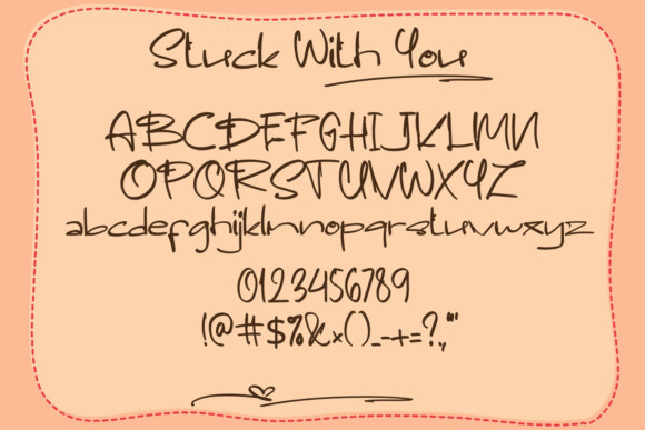 Stuck With You Font