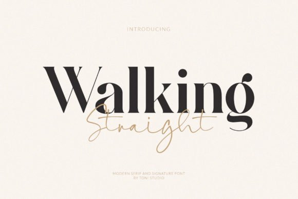 Walking Straight Font Walking Straight Font