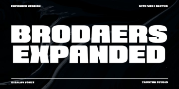 Brodaers Expanded Font