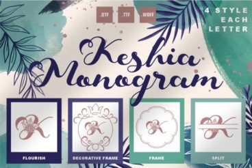 Keshia Monogram Font