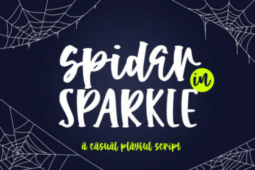Spider in Sparkle Font