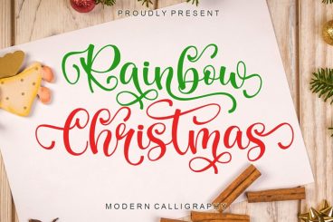 Rainbow Christmas Font