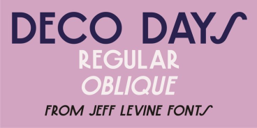 Deco Days Font