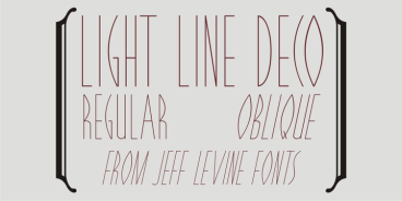 Light Line Deco Font