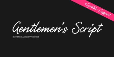 Gentlemen's Script Font