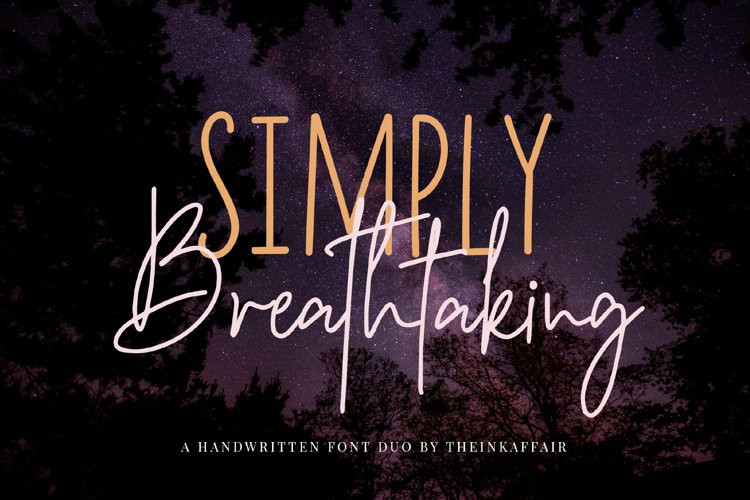 Simply Breathtaking Font Simply Breathtaking Font