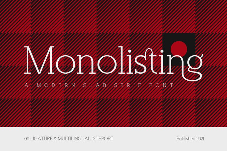 Monolisting Font Monolisting Font