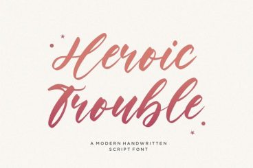 Heroic Trouble Font