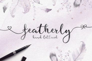 Featherly Hand Lettered Font