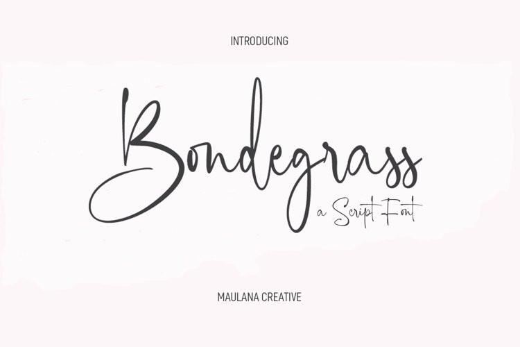 Bondegrass Font
