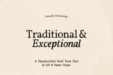 Traditional and Exceptional Font
