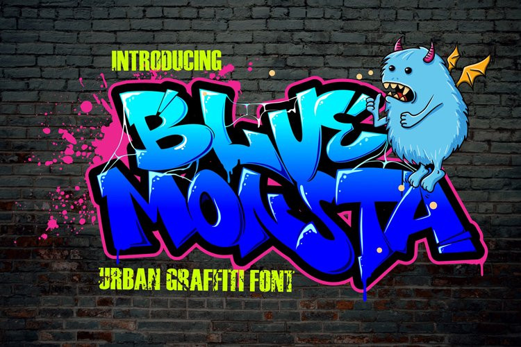 Blue Monsta Font Blue Monsta Font