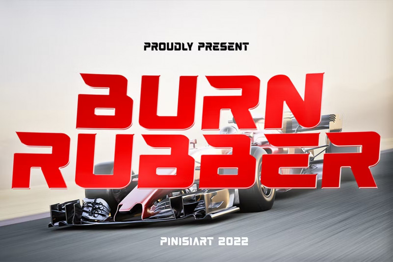 BURN RUBBER Font - Free Font