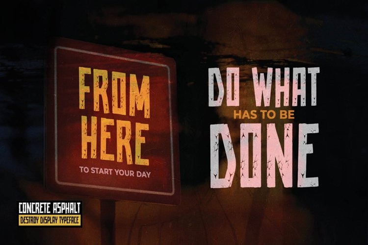 Concrete Asphalt Font