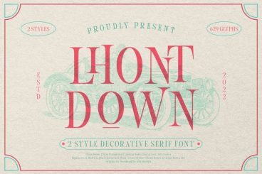 Lhont Down Font