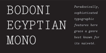 Bodoni Egyptian Mono Font Family