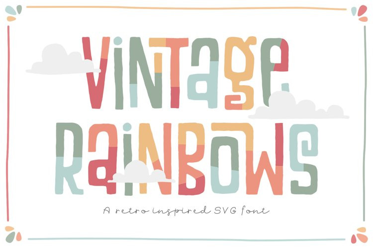 Vintage Rainbows Font