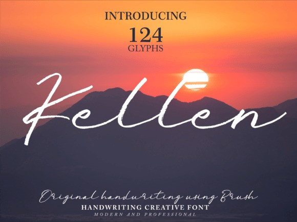 Kellen - Creative Brush Handwritten Font - IFonts.xyz