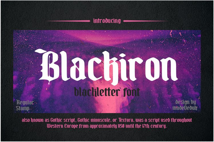 Blackiron Font Blackiron Font