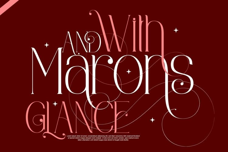 Marons and Glance Font
