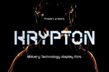 KRYPTON - military technology display font