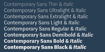 Contemporary Sans Font Family