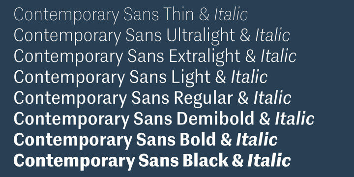 Contemporary Sans Font Family