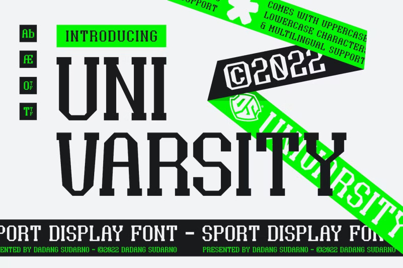 Univarsity Sport Display Font Free Font