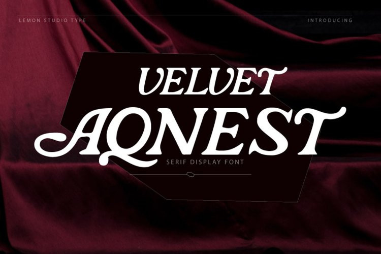 Velvet Aqnest Font Velvet Aqnest Font