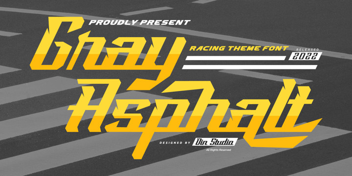 Gray Asphalt Font Gray Asphalt Font