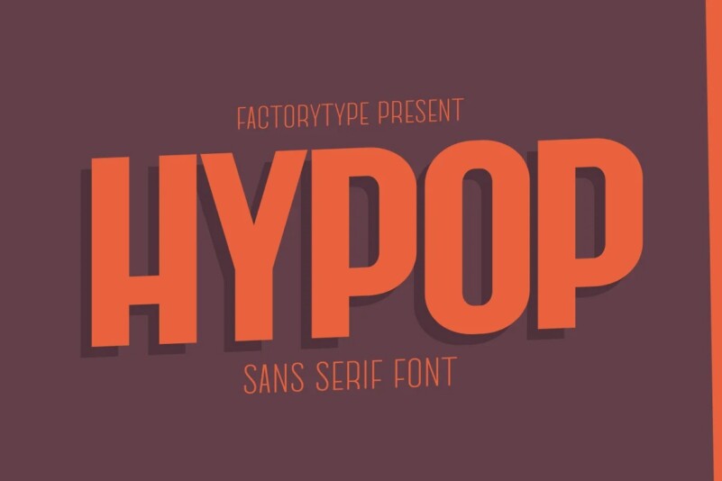 Image showcasing HYPOP - A Nostalgic Sans Serif - Free Font