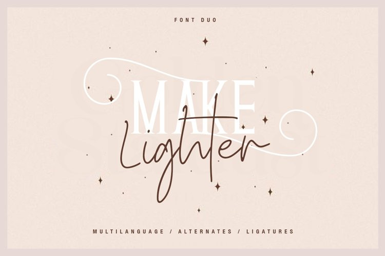 Make Lighter Duo Font