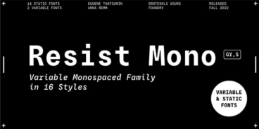 Resist Mono Font Family